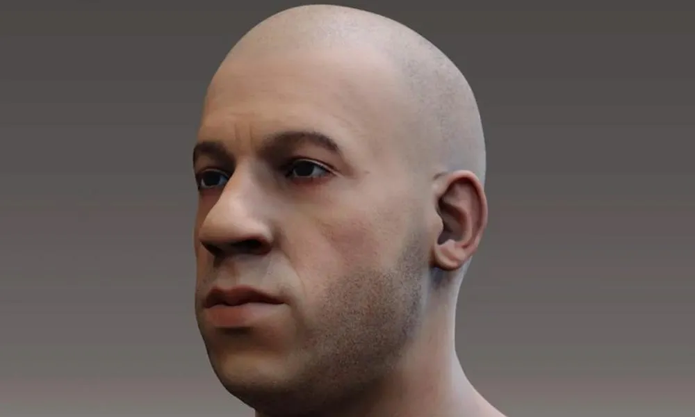 Imagem 3D do suposto rosto de Adão é comparado a Vin Diesel; internautas ironizaram a semelhança entre a suposta reconstrução do rosto de Adão e o ator de Hollywood (Foto: Reprodução)