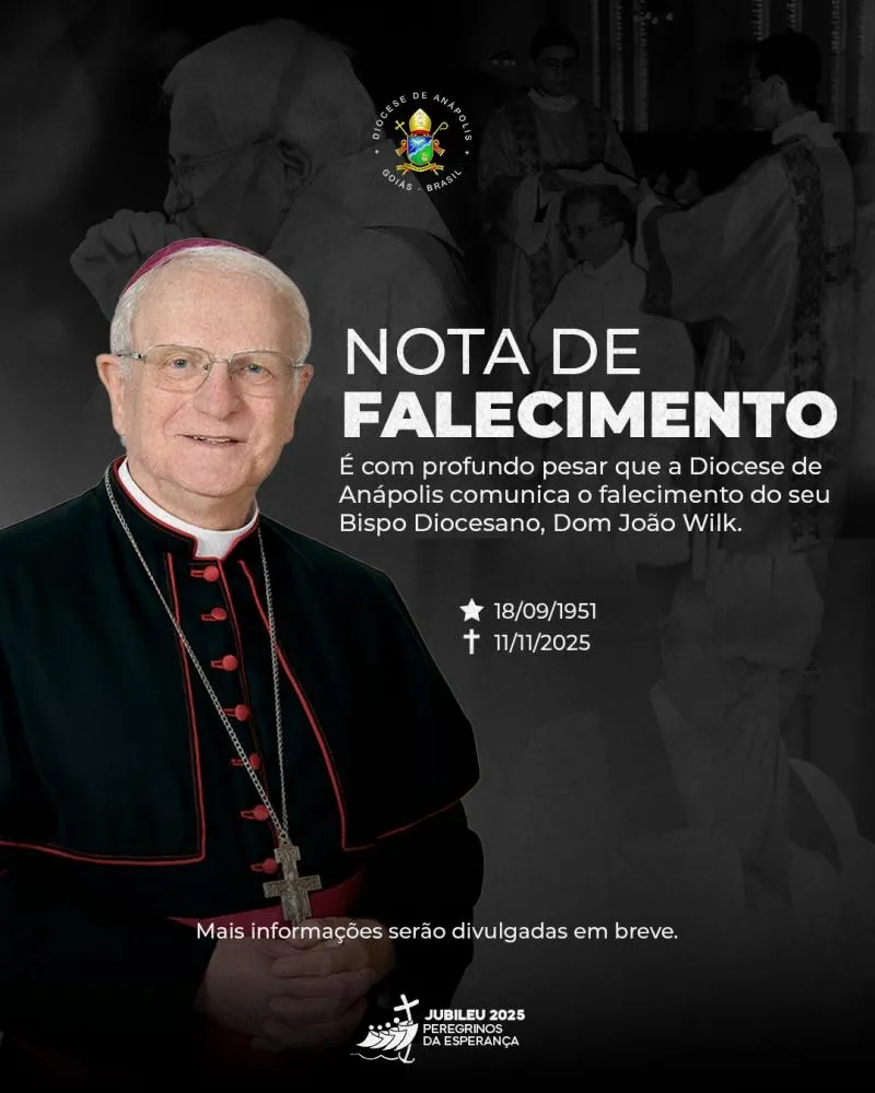 Morre o Bispo Dom João Wilk aos 74 anos, em Anápolis