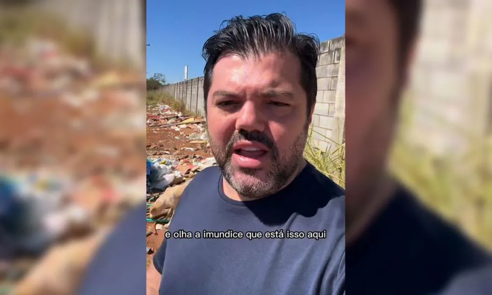  “Olha a imundície que está isso aqui”, diz prefeito ao prometer punições por descarte irregular na entrada da Vila Fabril